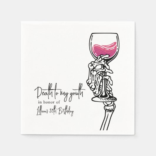 私の青春に死ぬ スタンダードカクテルナプキン (正面)