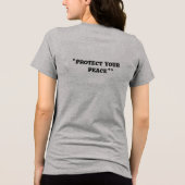 私の静かな時代 – 編集可能な名言ねこTシャツ トライブレンドTシャツ (裏面)