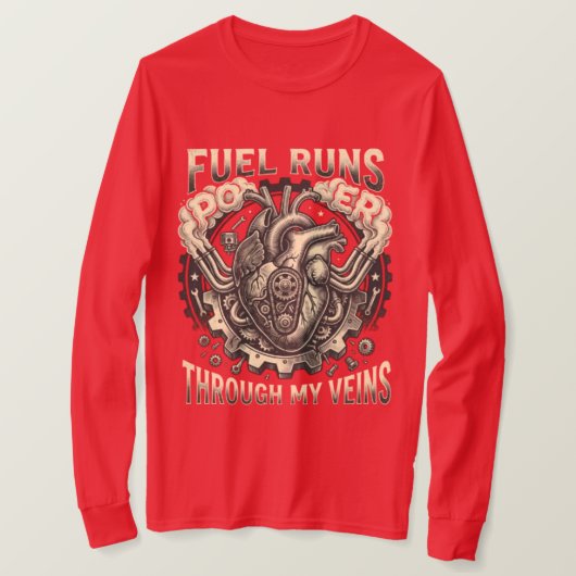 私の静脈に燃料が流れる Tシャツ (デザイン正面)