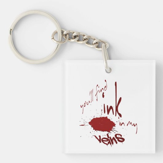 私の静脈のアクリルKeychainのインク キーホルダー (正面)