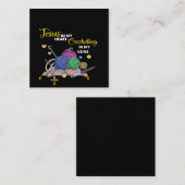 私の静脈の中のハートの中のイエス スクエア名刺 (正面/裏面)