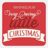 私の非常にメリー小さなクリスマスベビー1stクリスマス スクエアシール (正面)