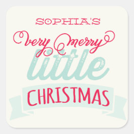 私の非常にメリー小さなクリスマスベビー1stクリスマス スクエアシール