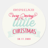 私の非常にメリー小さなクリスマスベビー1stクリスマス ラウンドシール (正面)