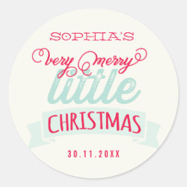 私の非常にメリー小さなクリスマスベビー1stクリスマス ラウンドシール