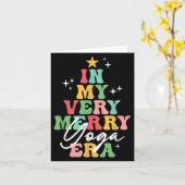 私の非常にヨガメリーの時代でヨギのクリスマスのグルービーレ カード (黄色い花)