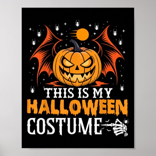 私の面白いカボチャのハロウィンコスチューム ポスター (正面)
