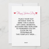 私の面白いゲイのバレンタイン シーズンカード (裏面)