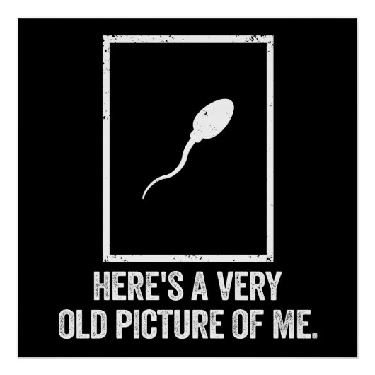 私の面白い生物学ギフトのとても古い写真 ポスター (正面)