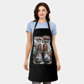 私の靴でマイルを歩く感動的- 素朴 エプロン (着用した状態)