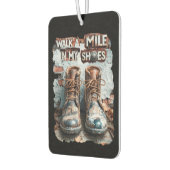 私の靴でマイルを歩く感動的- 素朴 カーエアーフレッシュナー (左)