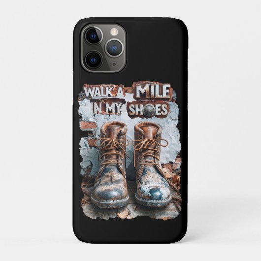 私の靴でマイルを歩く感動的- 素朴 Case-Mate iPhoneケース (裏)