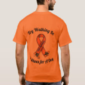 私の靴の試みの歩く Tシャツ (裏面)