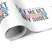 私の靴を取得するアメリカの選挙トランプのギフト ラッピングペーパー (ロールコーナー)