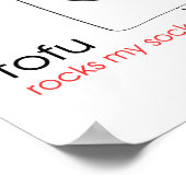 私の靴下に豆腐が付いている ポスター (角)