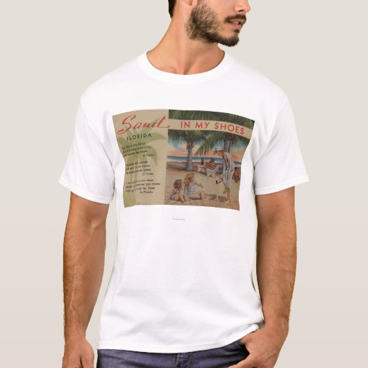 私の靴及びフロリダPoemFloridaの砂 Tシャツ (正面)