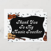 私の音楽の先生にありがとう ポストカード (正面/裏面)