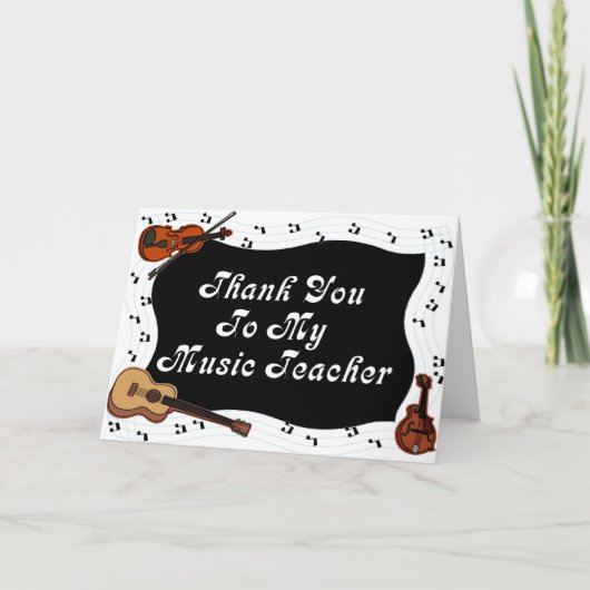 私の音楽先生 サンキューカード (正面)