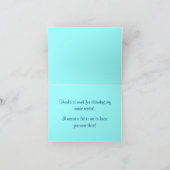 私の音楽性能へ来ることをありがとう サンキューカード (内部)