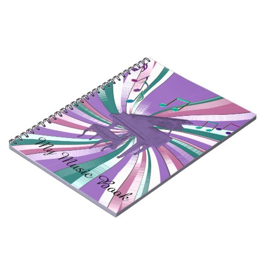 私の音楽紫色のピアノ虹は音楽ノートに注意します ノートブック (左側)