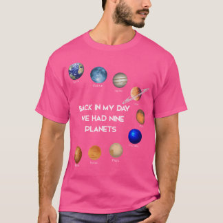 私の頃は、9つの惑星系太陽のがあった Tシャツ