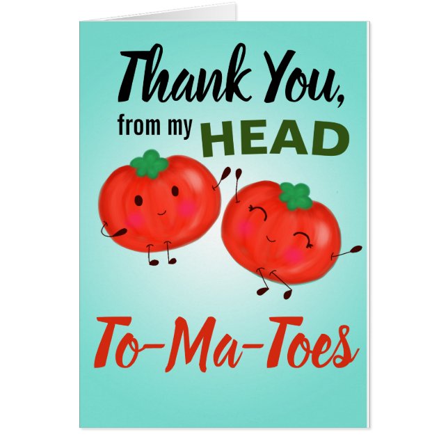 私の頭からトマトまで、ありがとう (正面)