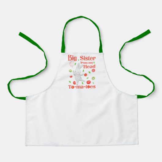 私の頭から私のトマトのプンに姉 エプロン (正面)