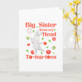 私の頭から私のトマトのプンに姉 カード (黄色い花)