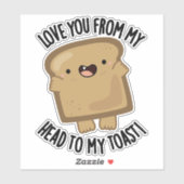 私の頭から私のトーストのパンのパンおもしろいパンまで シール (シート)