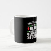 私の頭に投資し買た株数が多い コーヒーマグカップ (正面左)