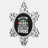 私の頭に投資し買た株数が多い スノーフレークピューターオーナメント (右)