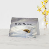 「私の頭の上/ハートの上に」 カード (黄色い花)