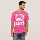 私の頭の中ではフルート遊フルート奏者だ Tシャツ (正面フル)