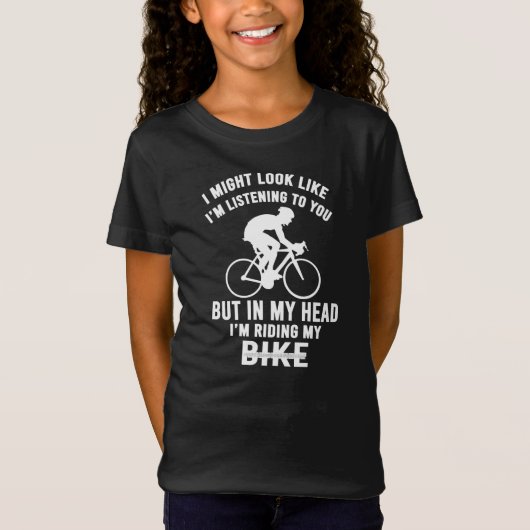 私の頭の中で自転車Tシャツに乗って Tシャツ (正面)