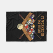 私の頭の玉突きの贈り物の8ボールのプールで効いた フリースブランケット (正面(横))