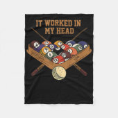 私の頭の玉突きの贈り物の8ボールのプールで効いた フリースブランケット (正面)