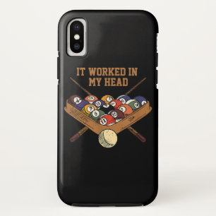 私の頭の玉突きの贈り物の8ボールのプールで効いた iPhone X ケース