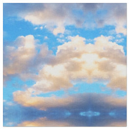 私の頭は雲の生地の中 ファブリック