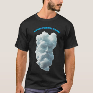私の頭は雲のTシャツおもしろいに入っている Tシャツ