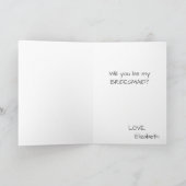 私の頭を保って 面白いブライズメイド カード (内部)