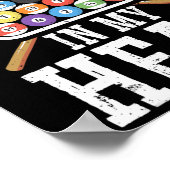 私の頭プールのビリヤードおもしろい選手Gで働いた ポスター (角)