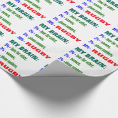 私の頭脳90%のラグビー ラッピングペーパー (角)