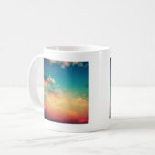 私の頭部は雲で付きます コーヒーマグカップ (正面左)