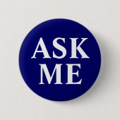 私の頼ネイビーブルーバッジボタン 缶バッジ (正面)