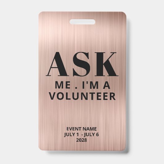 私の頼バラ金ゴールドボランティア バッジ (正面)