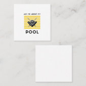 私の頼ビリヤードのプールについて スクエア名刺 (正面/裏面)