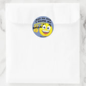 私の頼先生スマイルの学生ステッカーの作り方 ラウンドシール (バッグ)