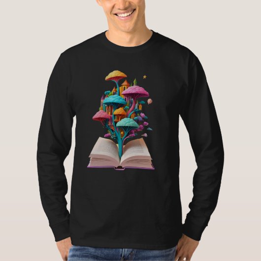 私の頼本の虫のデザインは私の何読であるか Tシャツ (正面)