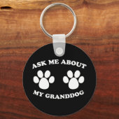 私の頼祖犬について（暗） キーホルダー (正面)