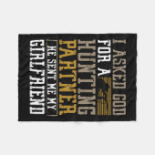 私の頼神は狩りのパートナーのため彼は私のギを送った フリースブランケット (正面(横))